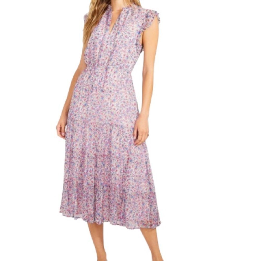 BB Dakota by Steve Madden Boho Ditsy Floral Tiered Sleeveless Dress Medium
